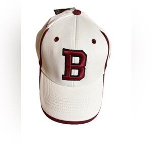 Bates College NWT red and white hat one size